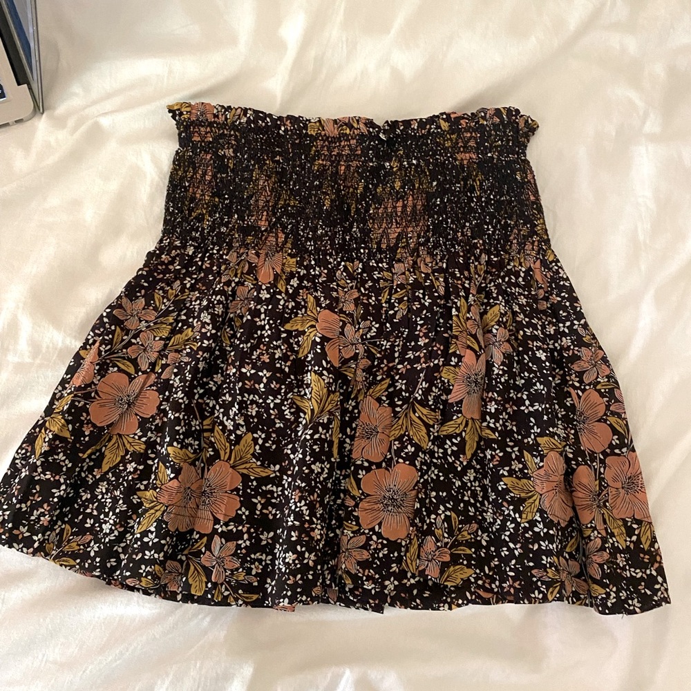 Zadig and Voltaire black floral skirt size S
